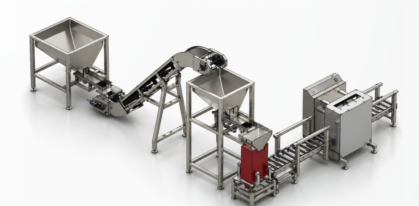 LOCUS vacuum packing machine line for export market cashew kernels