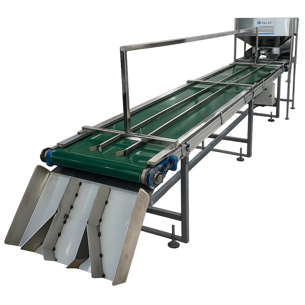 Food grade horizontal inspection conveyor